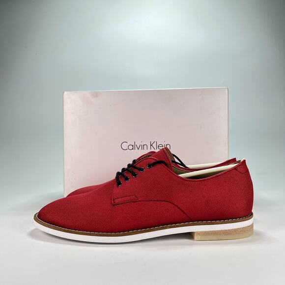 Calvin Klein Aggussie Nylon Brick Red Casual Oxford Dress Shoes Men\'s Size 9M main image 9